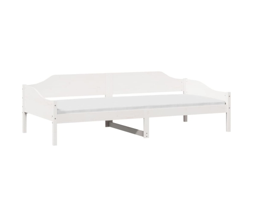 Estructura de cama sin colchón madera de pino blanca 90x200 cm