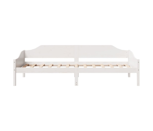 Estructura de cama sin colchón madera de pino blanca 90x200 cm