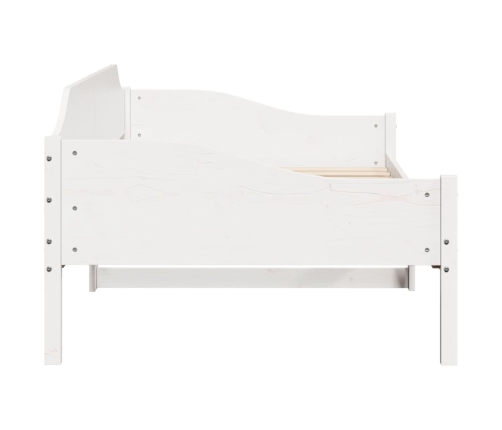 Estructura de cama sin colchón madera de pino blanca 90x200 cm