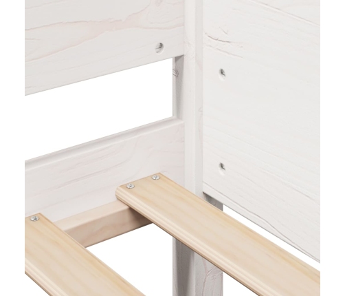 Estructura de cama sin colchón madera de pino blanca 90x200 cm