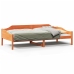 Estructura de cama sin colchón madera de pino marrón 90x200 cm