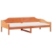Estructura de cama sin colchón madera de pino marrón 90x200 cm