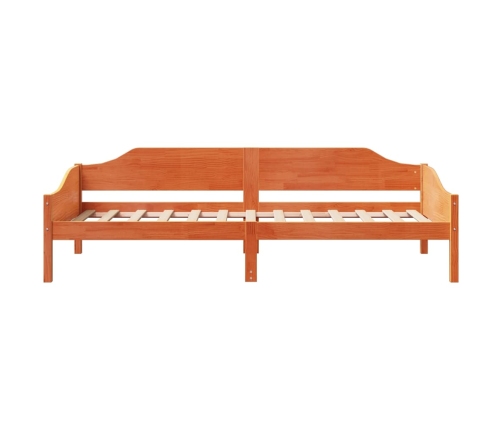 Estructura de cama sin colchón madera de pino marrón 90x200 cm