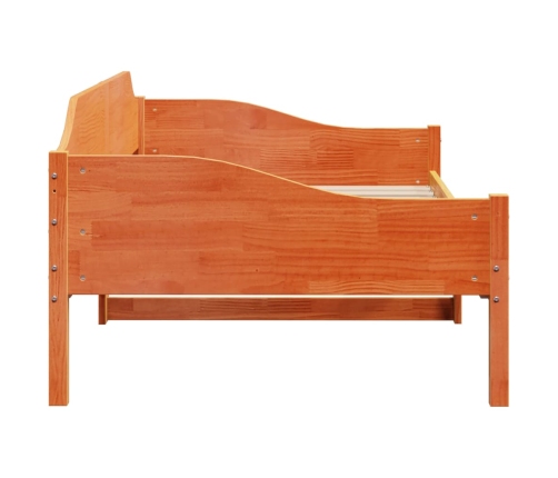 Estructura de cama sin colchón madera de pino marrón 90x200 cm