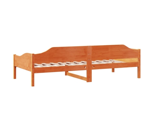 Estructura de cama sin colchón madera de pino marrón 90x200 cm