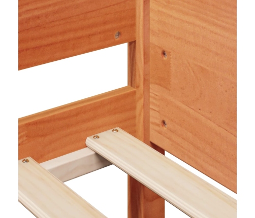 Estructura de cama sin colchón madera de pino marrón 90x200 cm