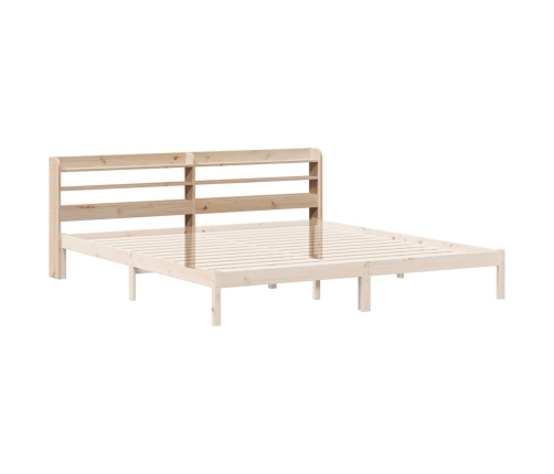 vidaXL Cabecero de cama con estantes madera maciza de pino 180 cm