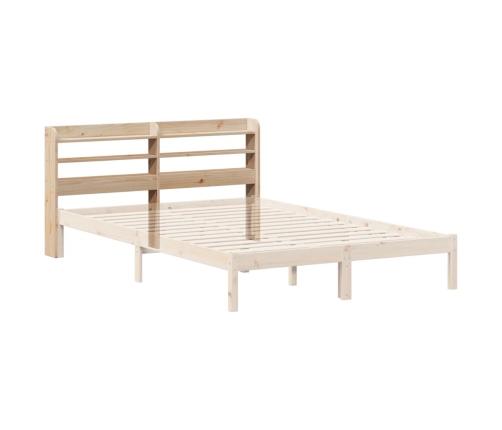 Cabecero de cama con estantes madera maciza de pino 150 cm