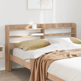 Cabecero de cama con estantes madera maciza de pino 150 cm