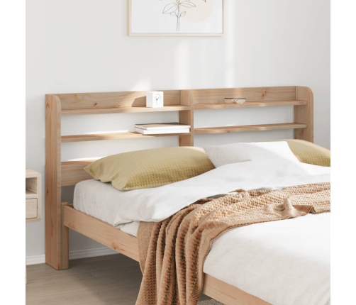 Cabecero de cama con estantes madera maciza de pino 150 cm