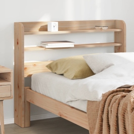 Cabecero de cama con estantes madera maciza de pino 90 cm