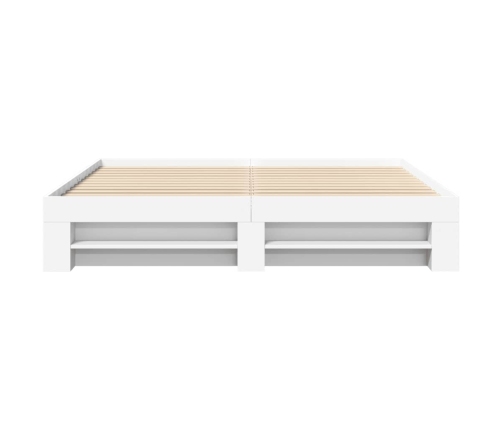 vidaXL Estructura de cama madera de ingeniería blanca 200x200 cm