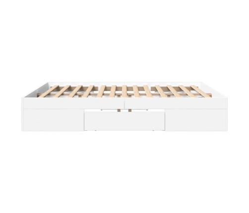 vidaXL Estructura de cama madera de ingeniería blanca 200x200 cm