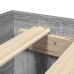 Estructura de cama madera de ingeniería gris Sonoma 200x200 cm