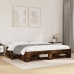 Estructura de cama sin colchón roble ahumado 180x200 cm