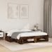 Estructura de cama sin colchón roble ahumado 160x200 cm