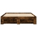 Estructura de cama sin colchón madera roble ahumado 150x200 cm