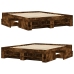 Estructura de cama sin colchón madera roble ahumado 150x200 cm