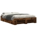 Estructura de cama sin colchón madera roble ahumado 140x200 cm