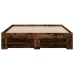 Estructura de cama sin colchón madera roble ahumado 140x200 cm