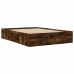 Estructura de cama sin colchón madera roble ahumado 140x200 cm