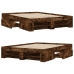 Estructura de cama sin colchón madera roble ahumado 140x200 cm