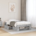 Estructura de cama madera de ingeniería gris hormigón 90x200cm