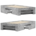 Estructura de cama madera de ingeniería gris hormigón 90x200cm