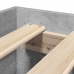 Estructura de cama madera de ingeniería gris hormigón 90x200cm