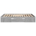Estructura de cama madera de ingeniería gris Sonoma 140x190 cm