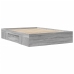Estructura de cama madera de ingeniería gris Sonoma 140x190 cm