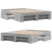 Estructura de cama madera de ingeniería gris Sonoma 140x190 cm