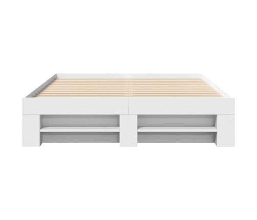 Estructura de cama madera de ingeniería blanca 135x190 cm