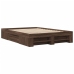 Estructura de cama madera de ingeniería marrón roble 135x190 cm