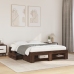 Estructura de cama madera de ingeniería marrón roble 135x190 cm