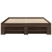 Estructura de cama madera de ingeniería marrón roble 135x190 cm