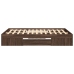 Estructura de cama madera de ingeniería marrón roble 135x190 cm