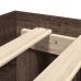Estructura de cama madera de ingeniería marrón roble 135x190 cm