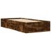 Estructura de cama sin colchón madera roble ahumado 90x190 cm