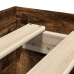 Estructura de cama sin colchón madera roble ahumado 90x190 cm