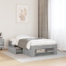 Estructura de cama madera de ingeniería gris Sonoma 90x190 cm