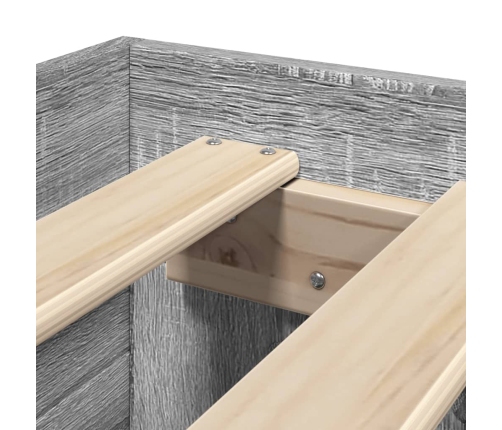 Estructura de cama madera de ingeniería gris Sonoma 90x190 cm