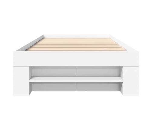 vidaXL Estructura de cama madera de ingeniería blanca 75x190 cm