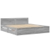 vidaXL Cama con cabecero madera de ingeniería gris Sonoma 180x200 cm