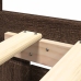 Cama con cabecero madera de ingeniería marrón roble 160x200 cm