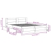 Cama con cabecero madera de ingeniería marrón roble 160x200 cm