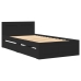 vidaXL Estructura cama con cabecero madera ingeniería negro 90x200 cm