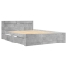Cama con cabecero madera de ingeniería gris hormigón 135x190 cm