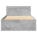 vidaXL Cama con cabecero madera de ingeniería gris hormigón 90x190 cm