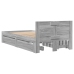 vidaXL Cama con cabecero madera de ingeniería gris Sonoma 90x190 cm